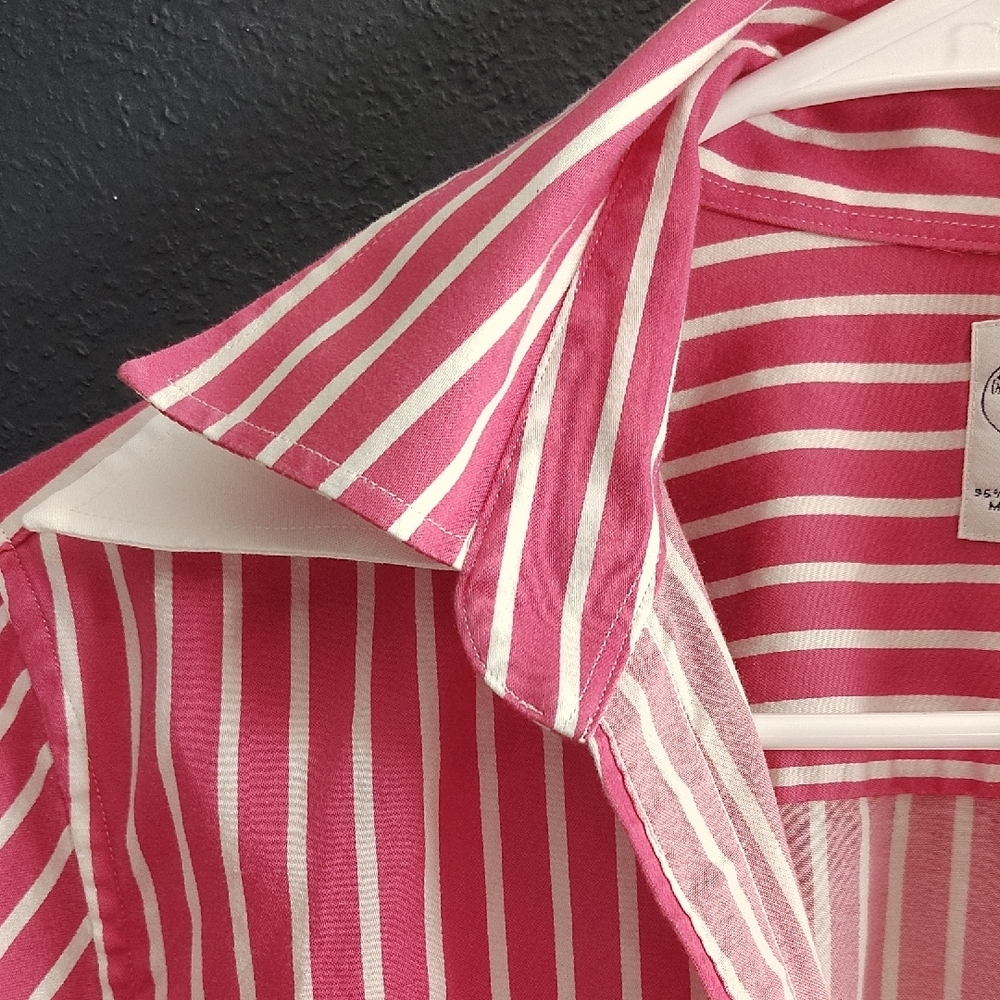 Brooks Brothers Pink and White Striped Button Down Shirt - Picture 3 of 9